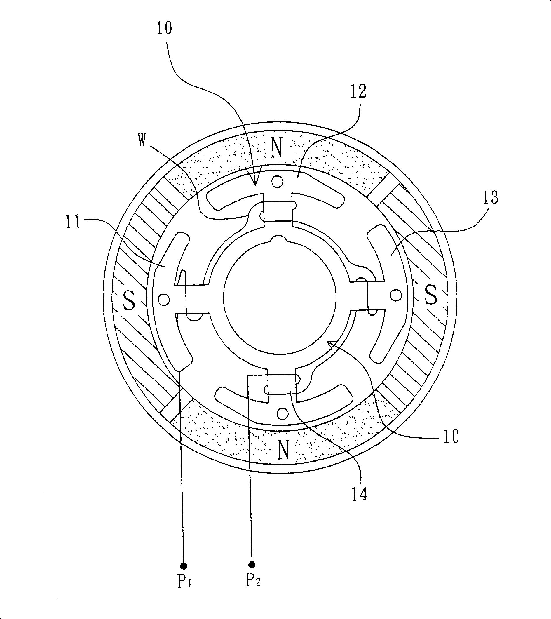 Single-phase motor and its stator winding and tie lines method