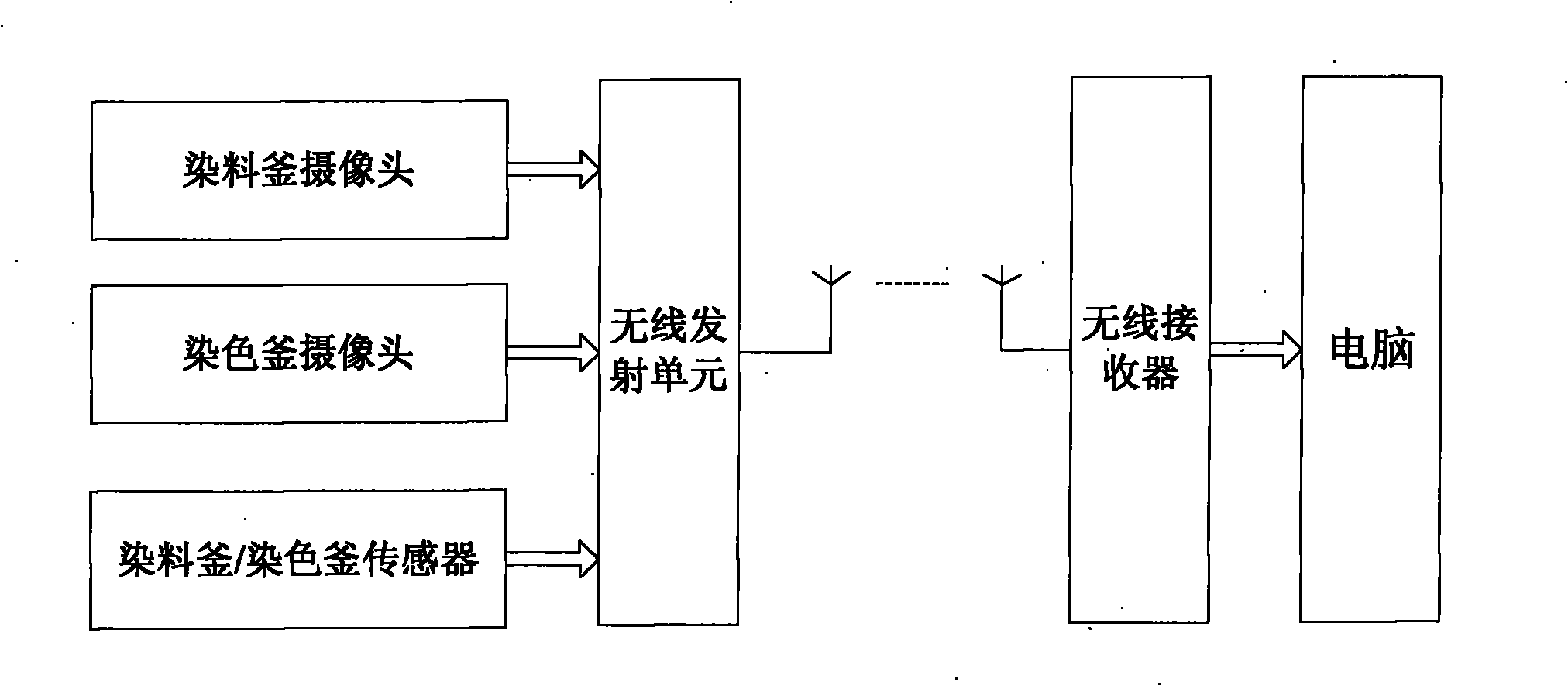 Visualization system in supercritical carbon dioxide dyeing device