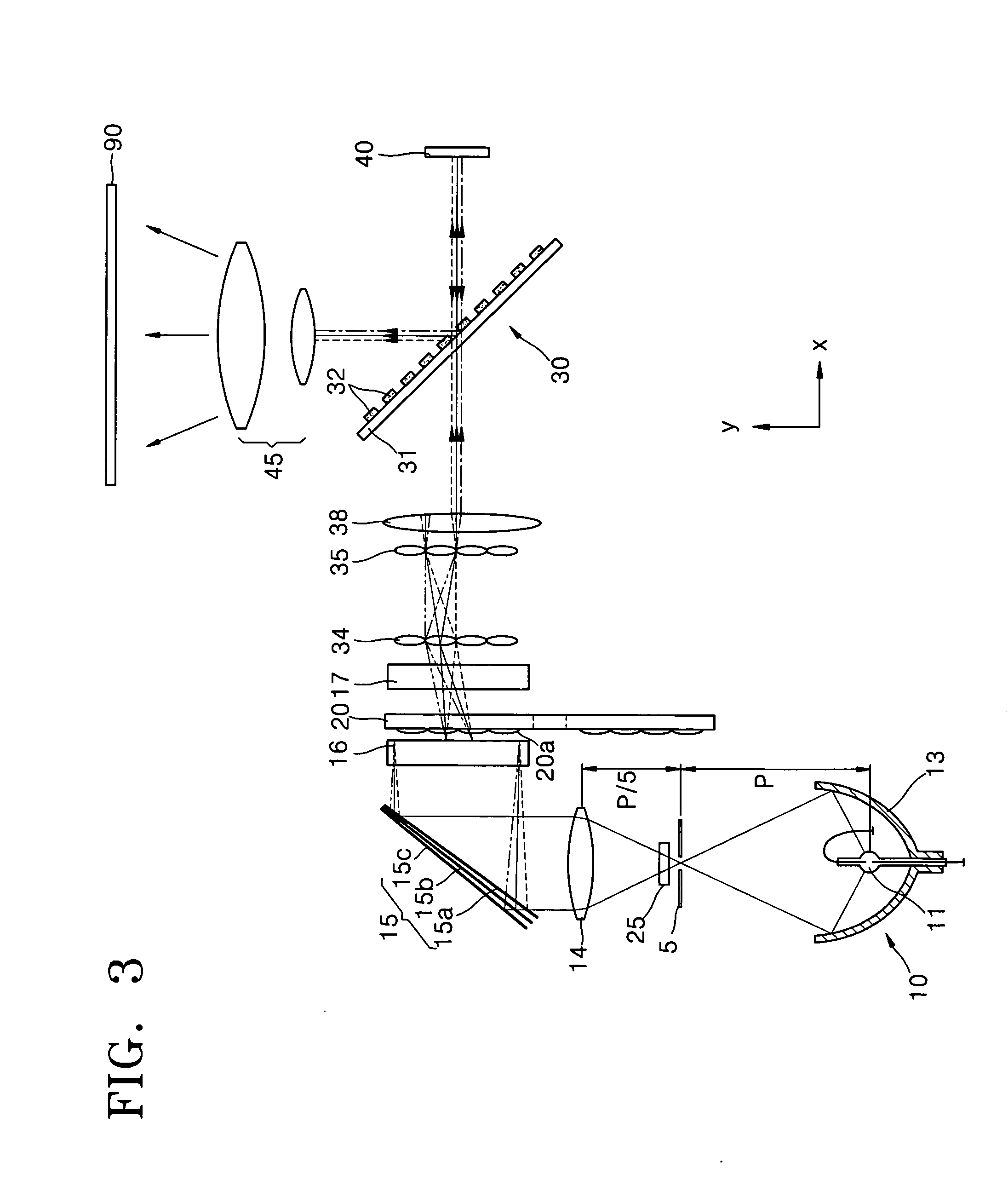 Projection display with polarization beam splitter