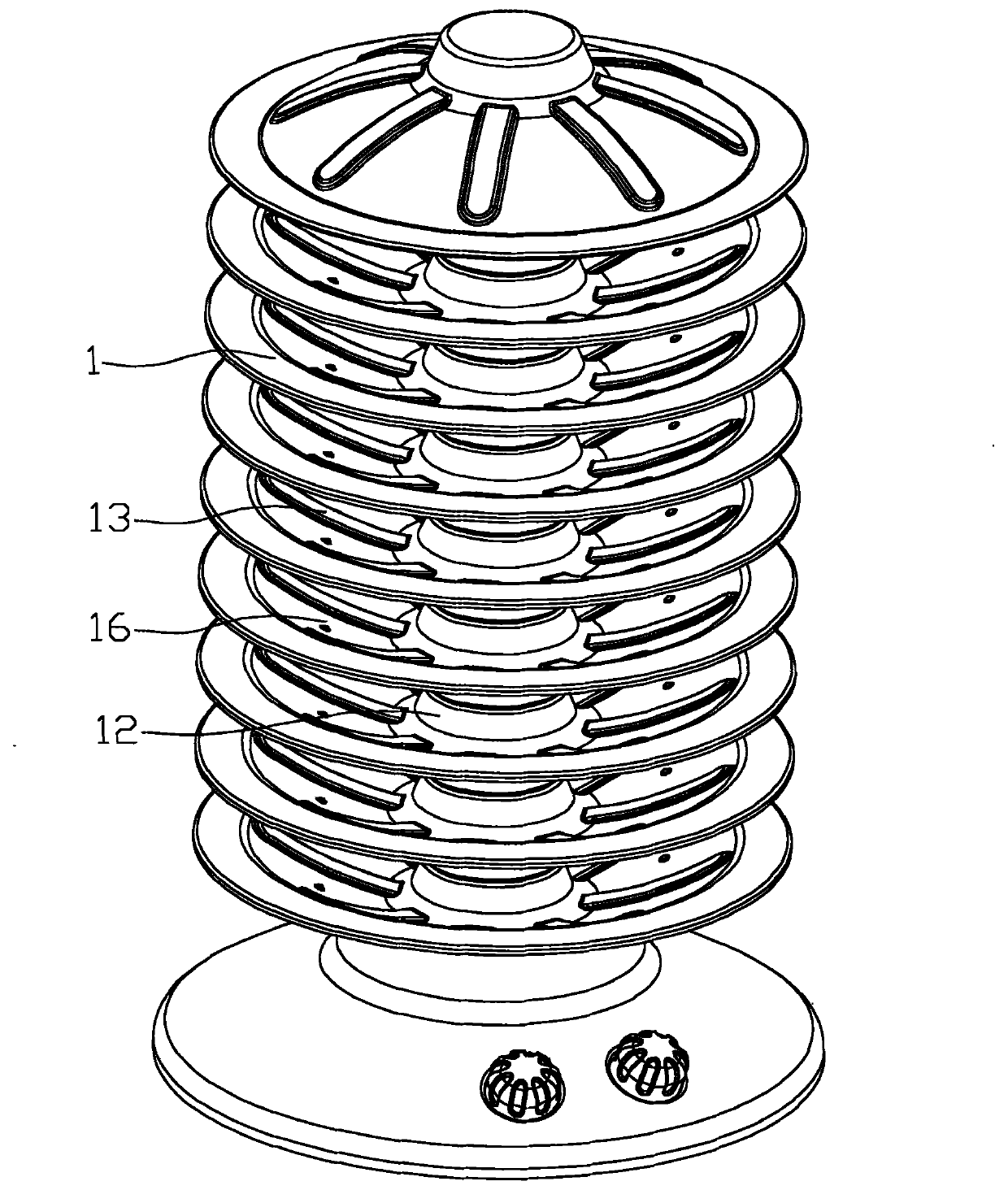 Vertical oil heater radiator and oil heater applied same