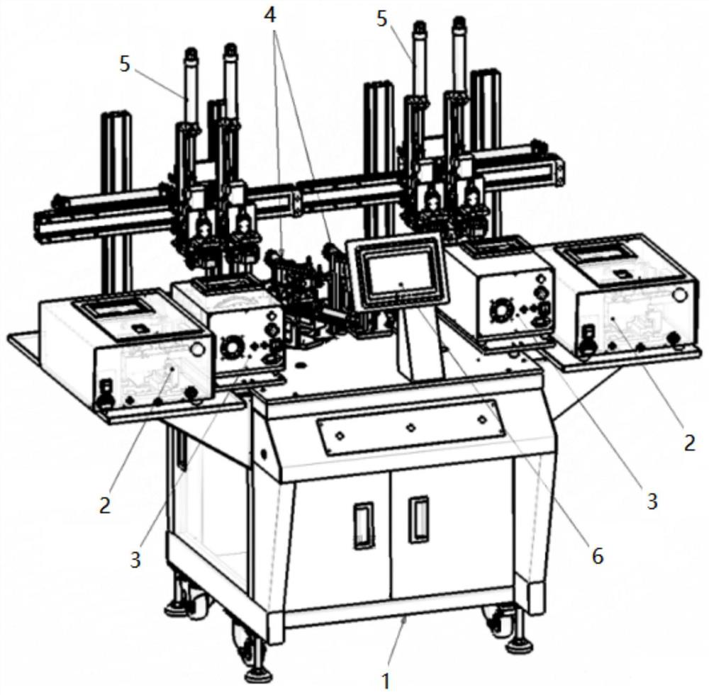 Automatic assembling machine for tiny headless screws and nuts