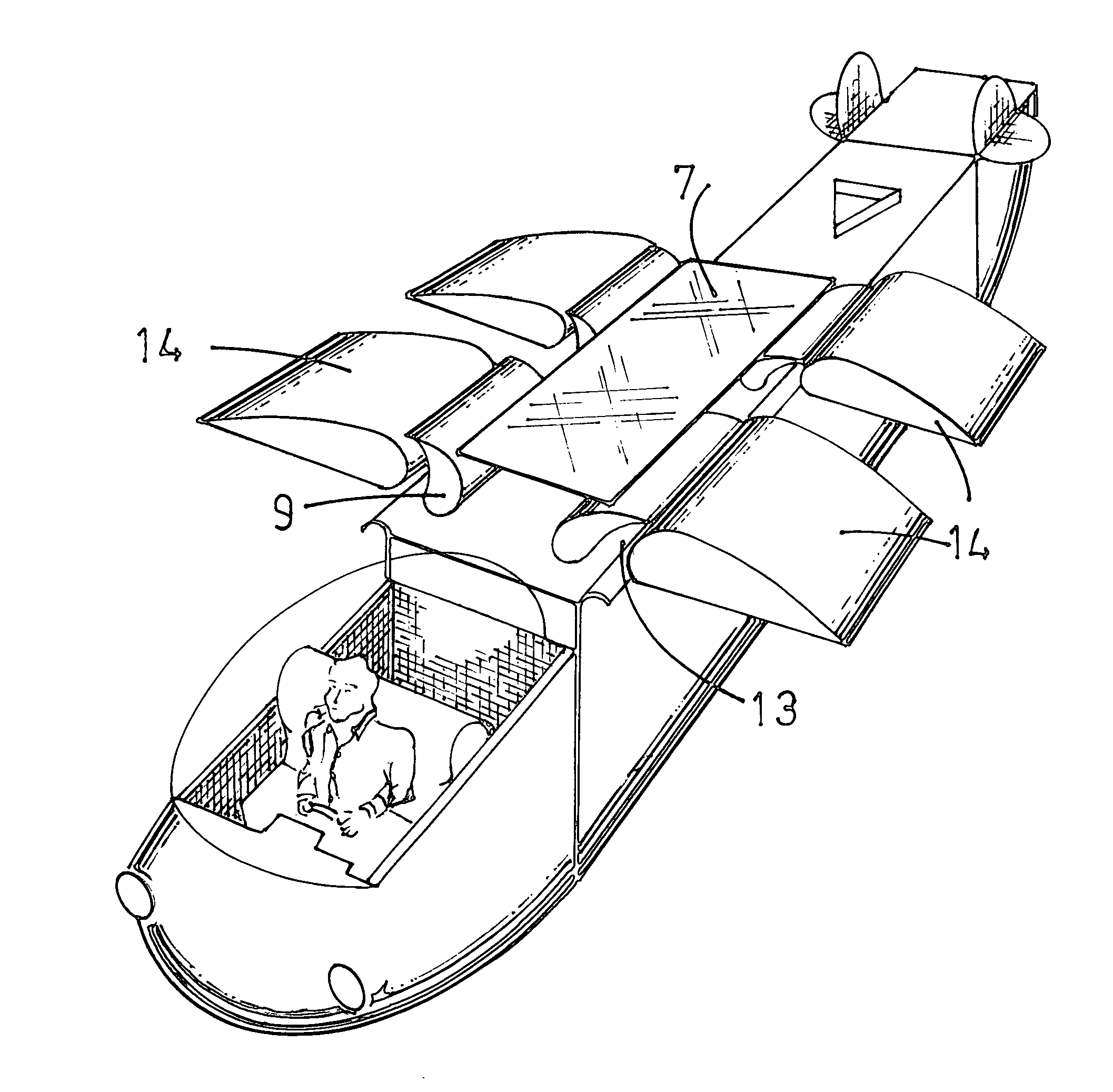 Vertical and horizontal flight aircraft "sky rover"