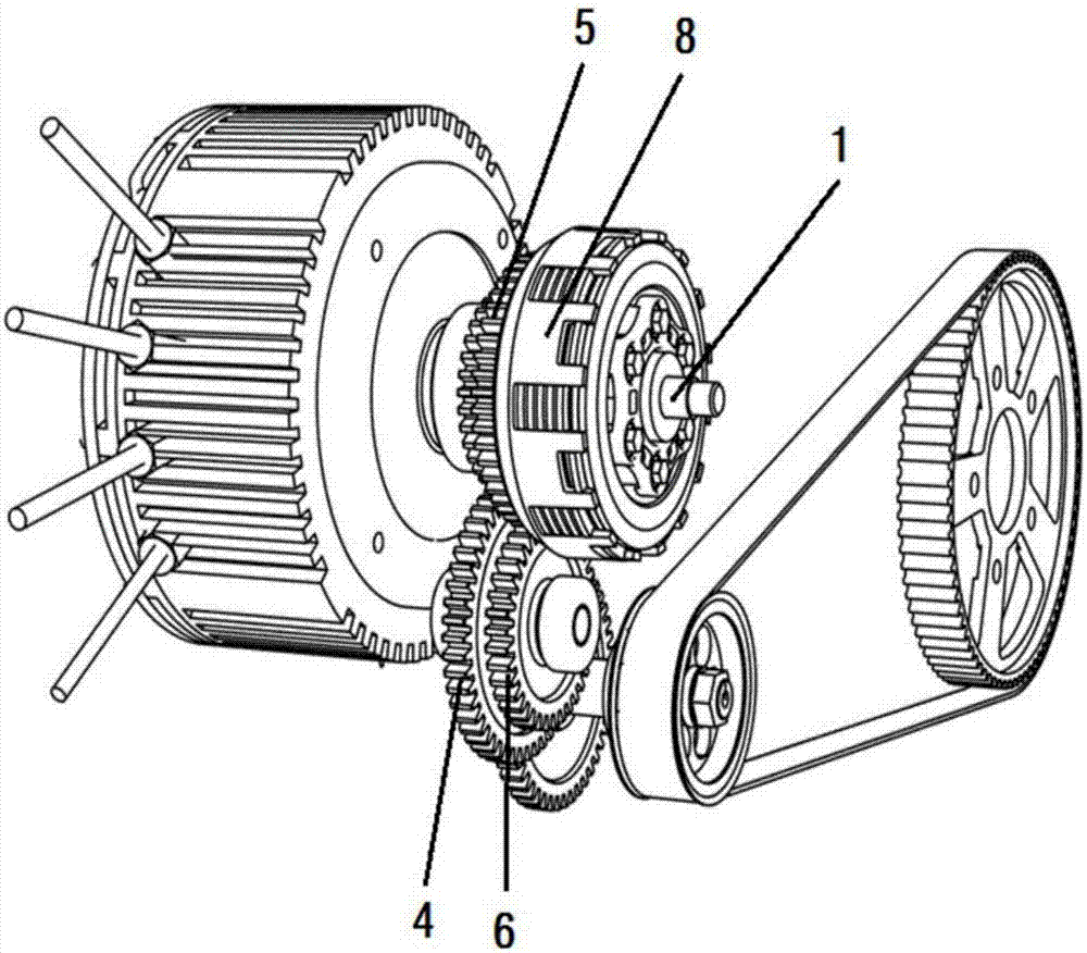Multi-clutch gear shifting system special for motorcycle and use method of multi-clutch gear shifting system