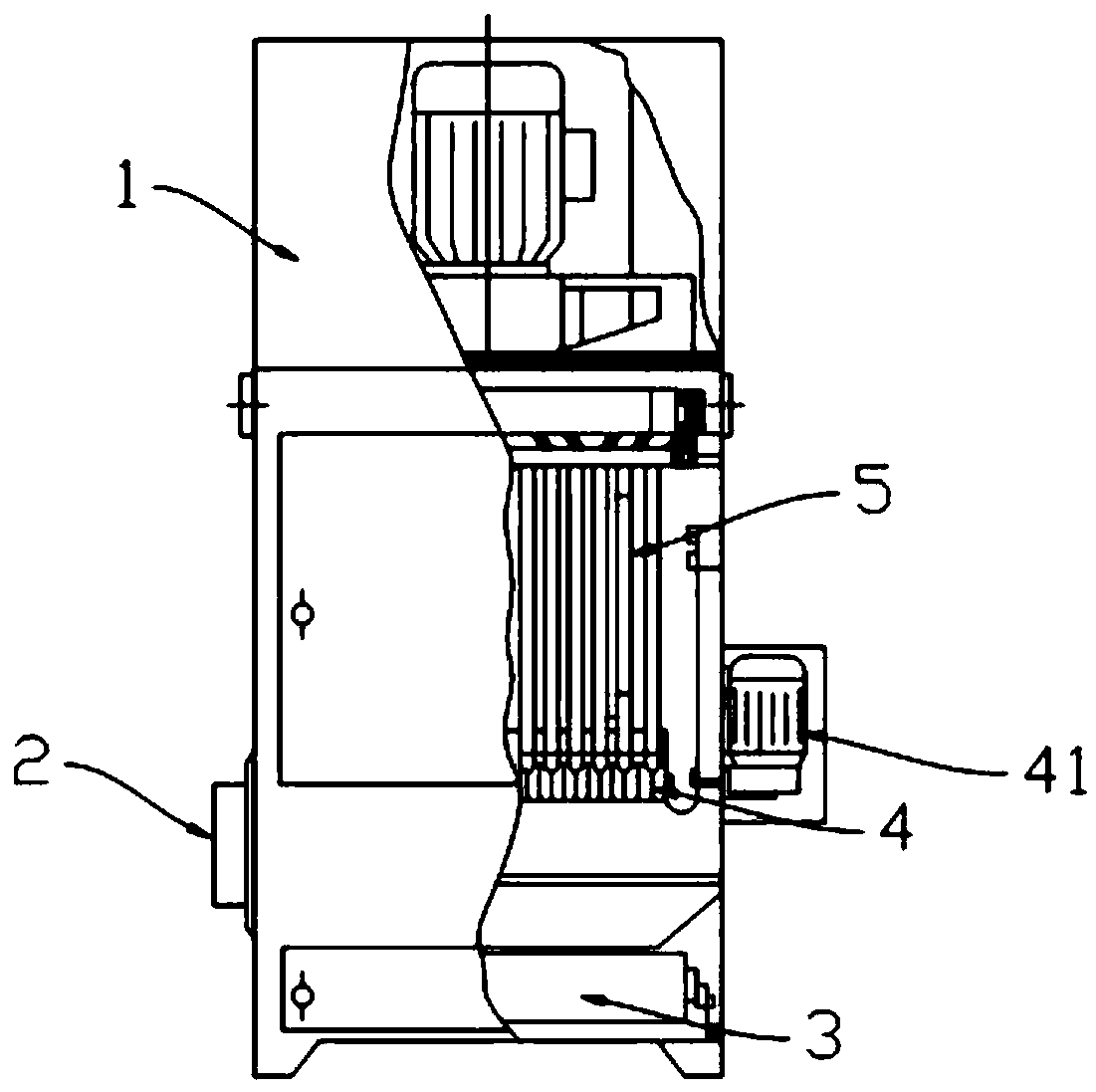 Dust removal system with ash removing device