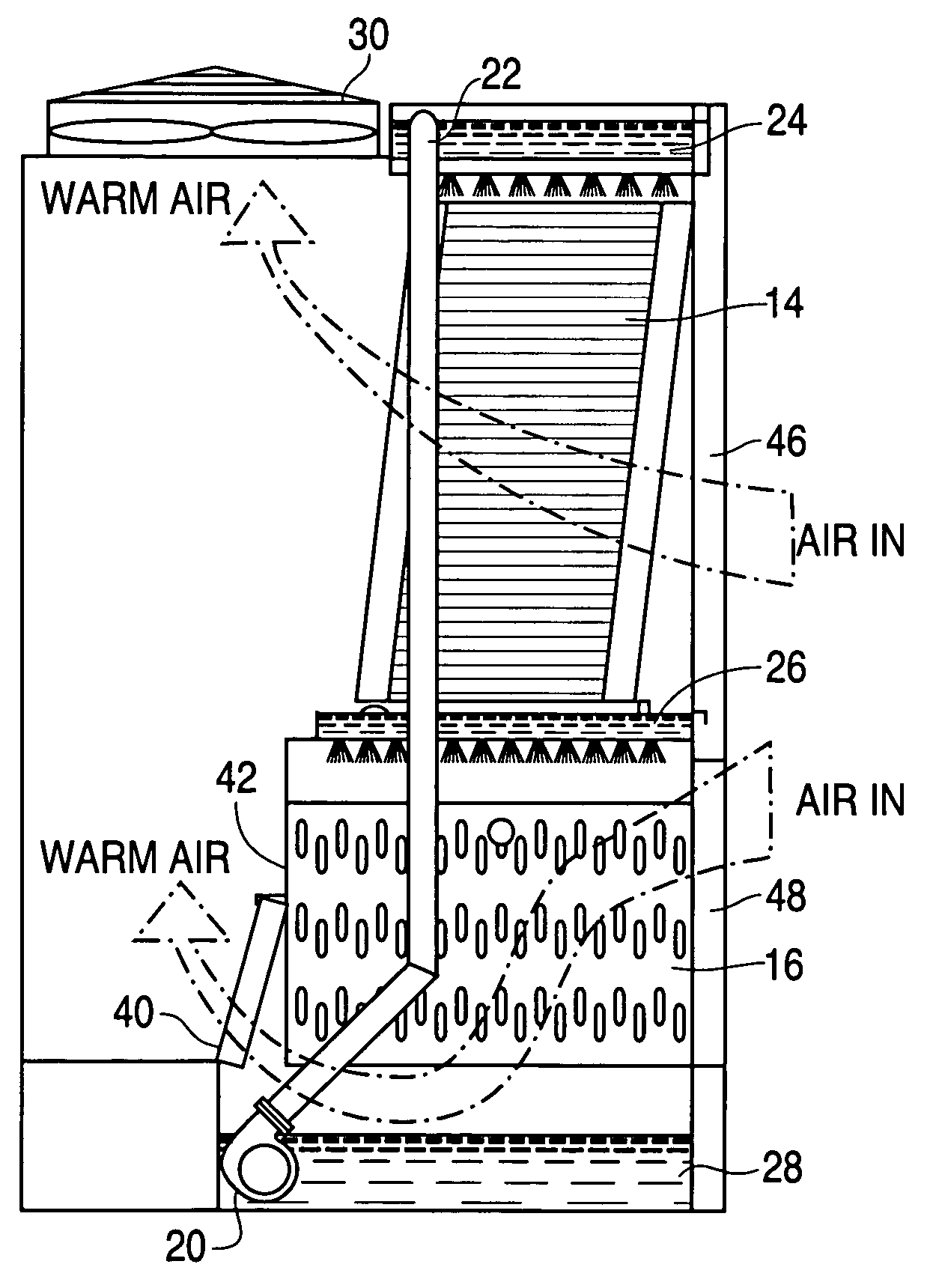 Fluid cooler with evaporative heat exchanger