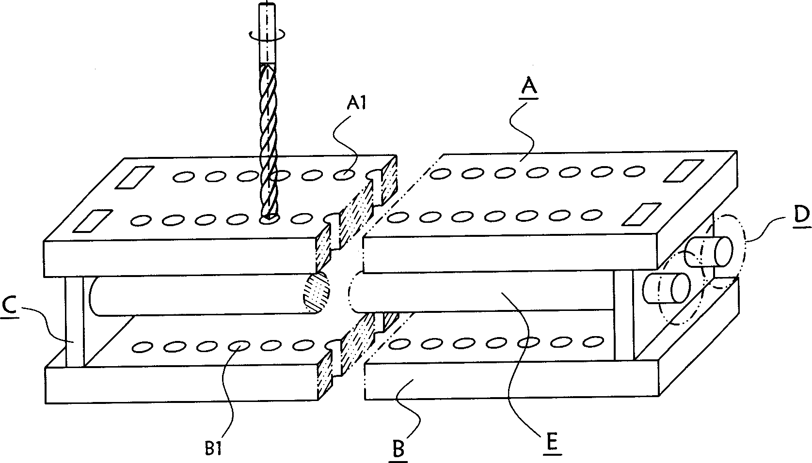 Cutting method of hole