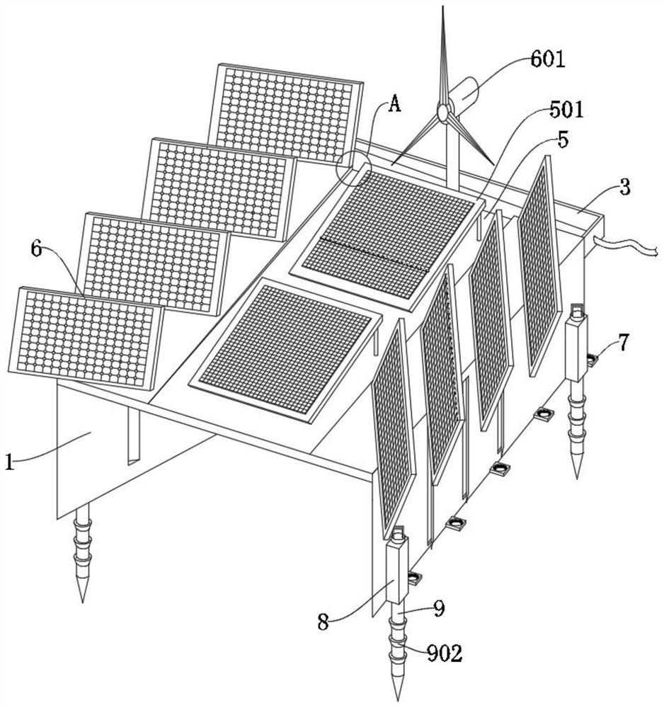 A wind-solar complementary independent power supply device