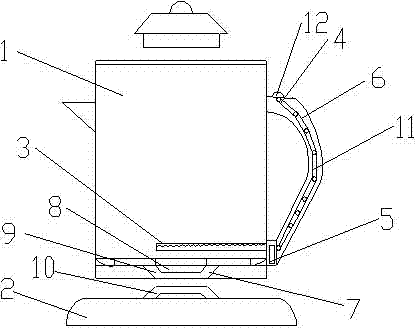 Light displaying electric kettle