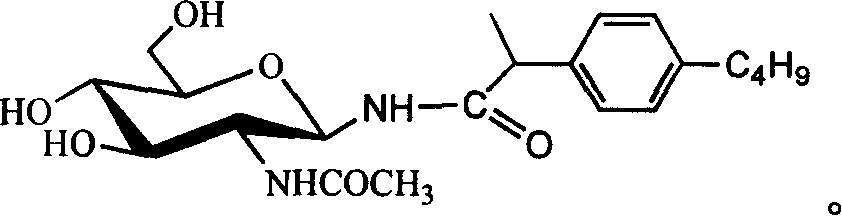 Ibuprofen sugar conjugated product and its preparation method and application