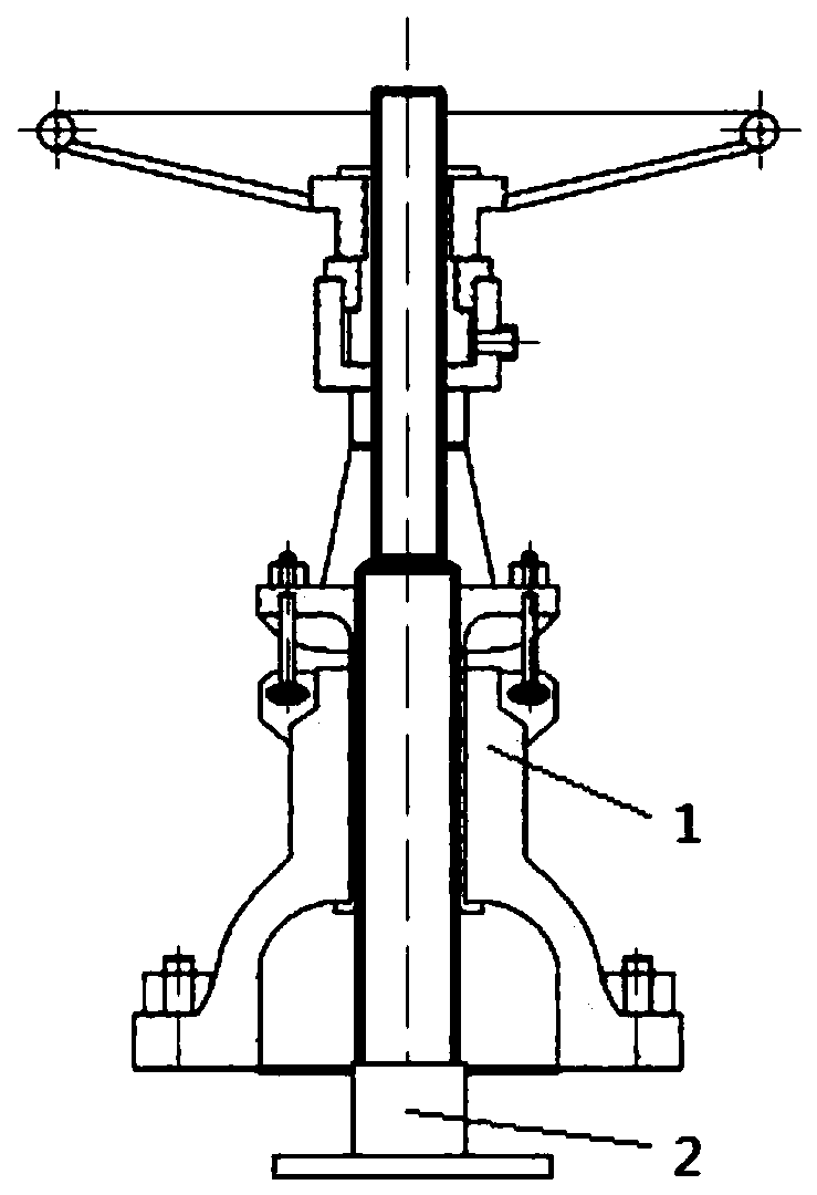 Lead drawing method for valve with lead falling