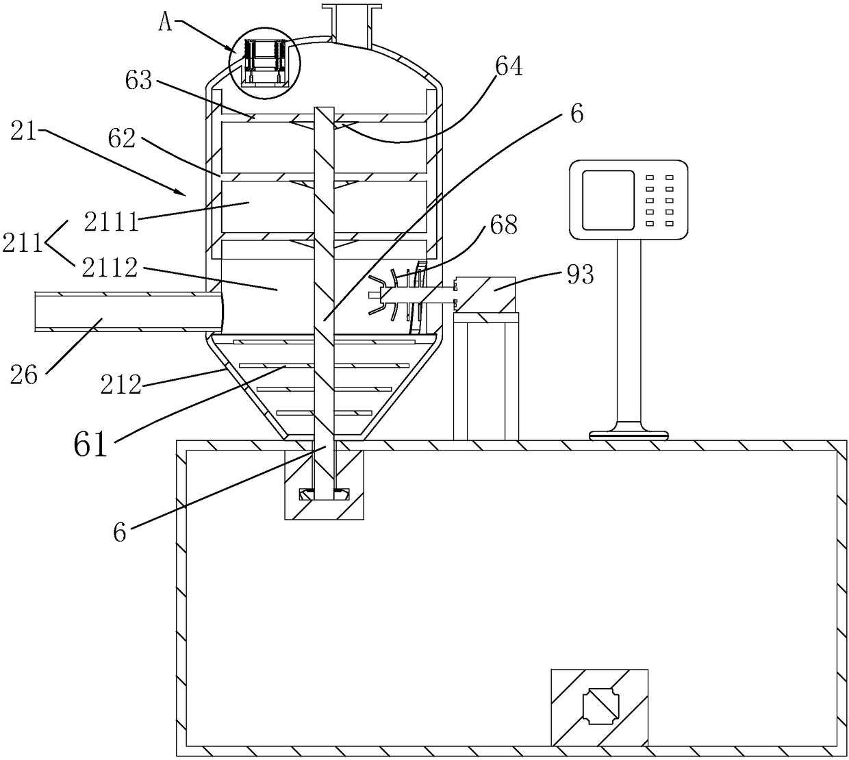 Wet mixing granulator, and solid preparation production line applying wet mixing granulator