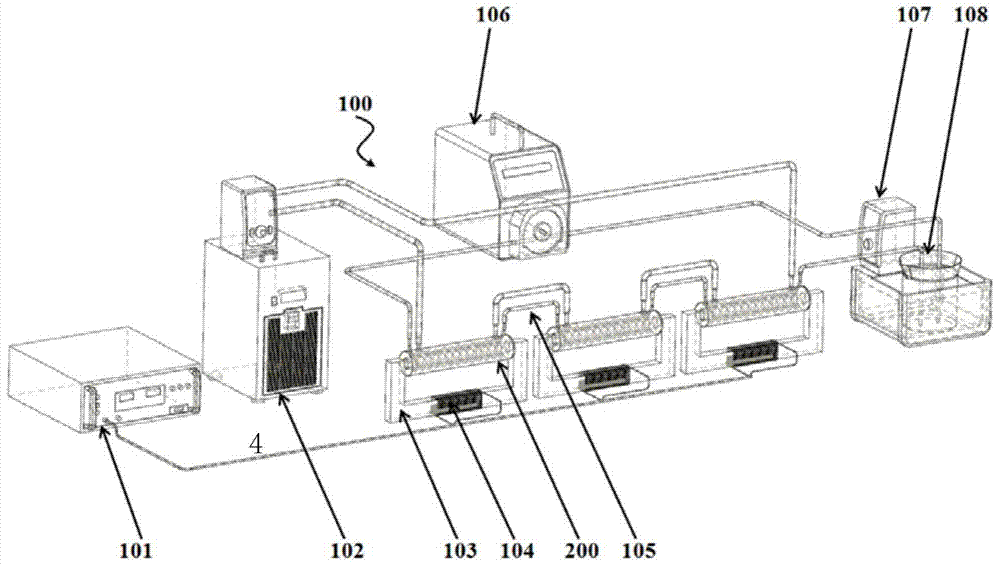 A multi-stage induction continuous flow magnetoelectric machining device and its application