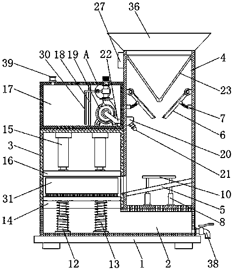 Garbage treatment device based on Internet of Things and treatment method thereof