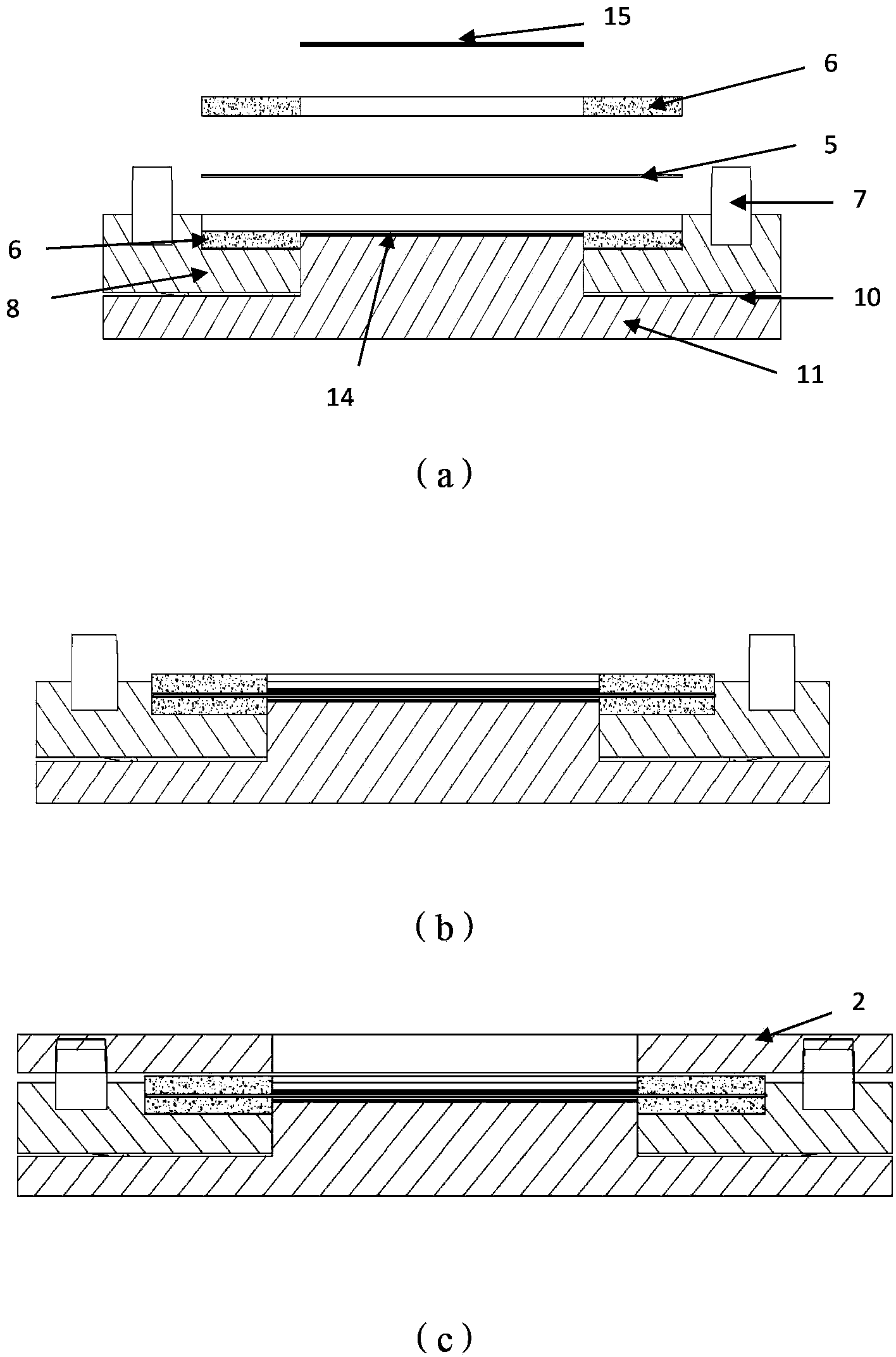 Membrane electrode pressing mould and its operation method