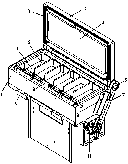 Staining module for biological samples on glass slide and staining method thereof