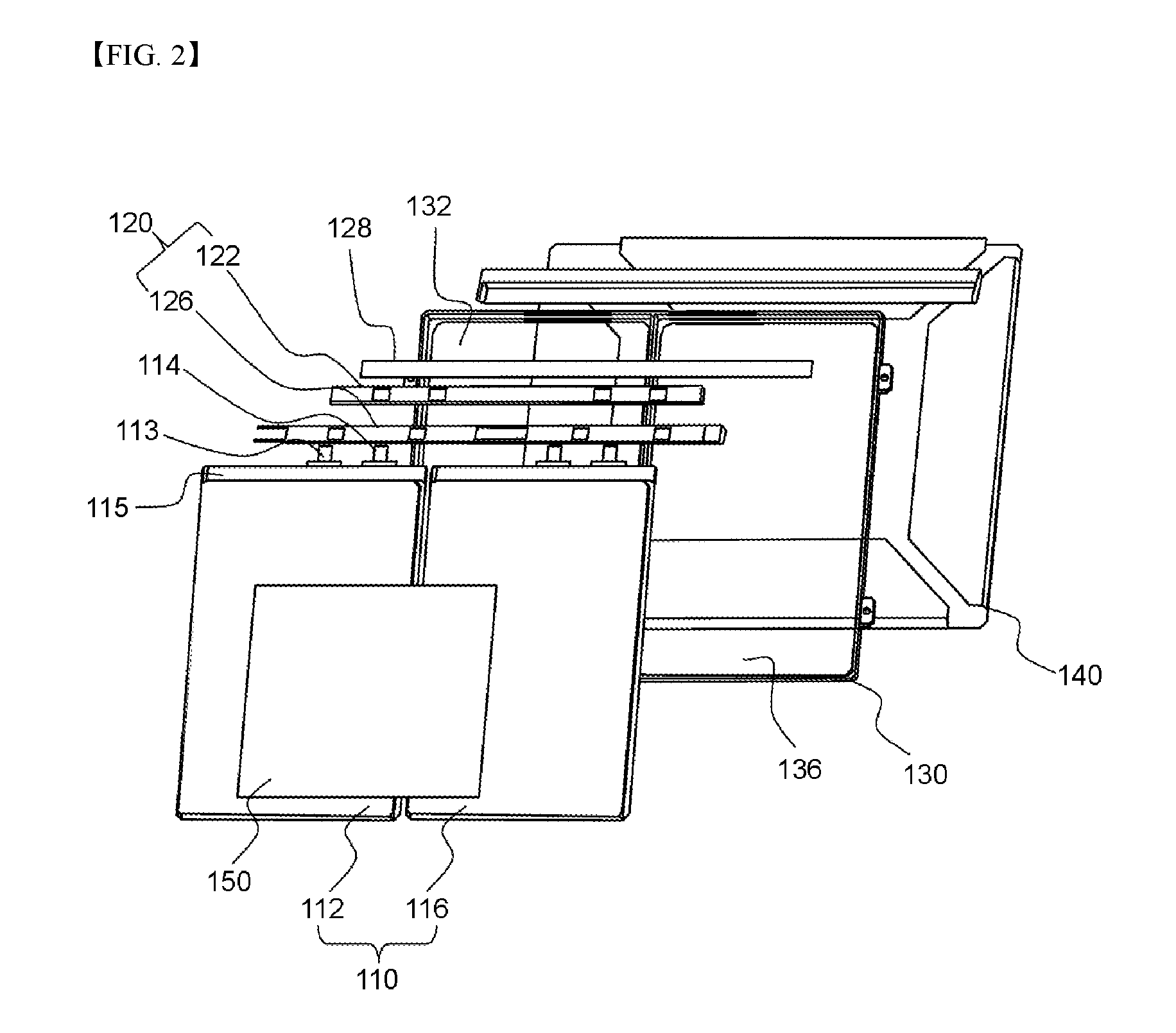 Secondary battery pack having battery cells mounted in cartridge frame