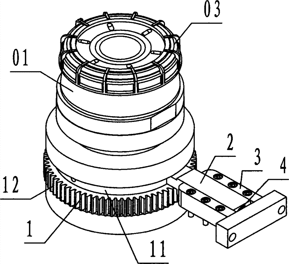 Ratchet wheel type thread initial point resetting device