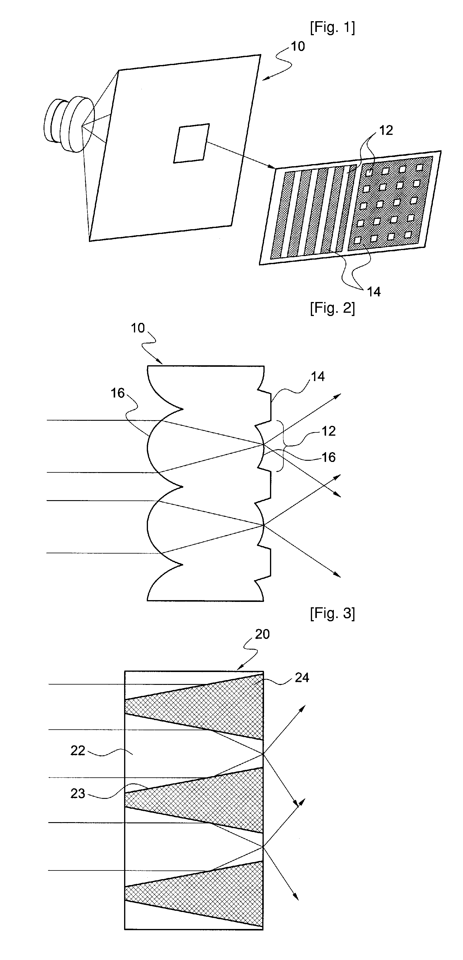 Optical Device For A Display Having Tapered Waveguide And Process For Making The Same