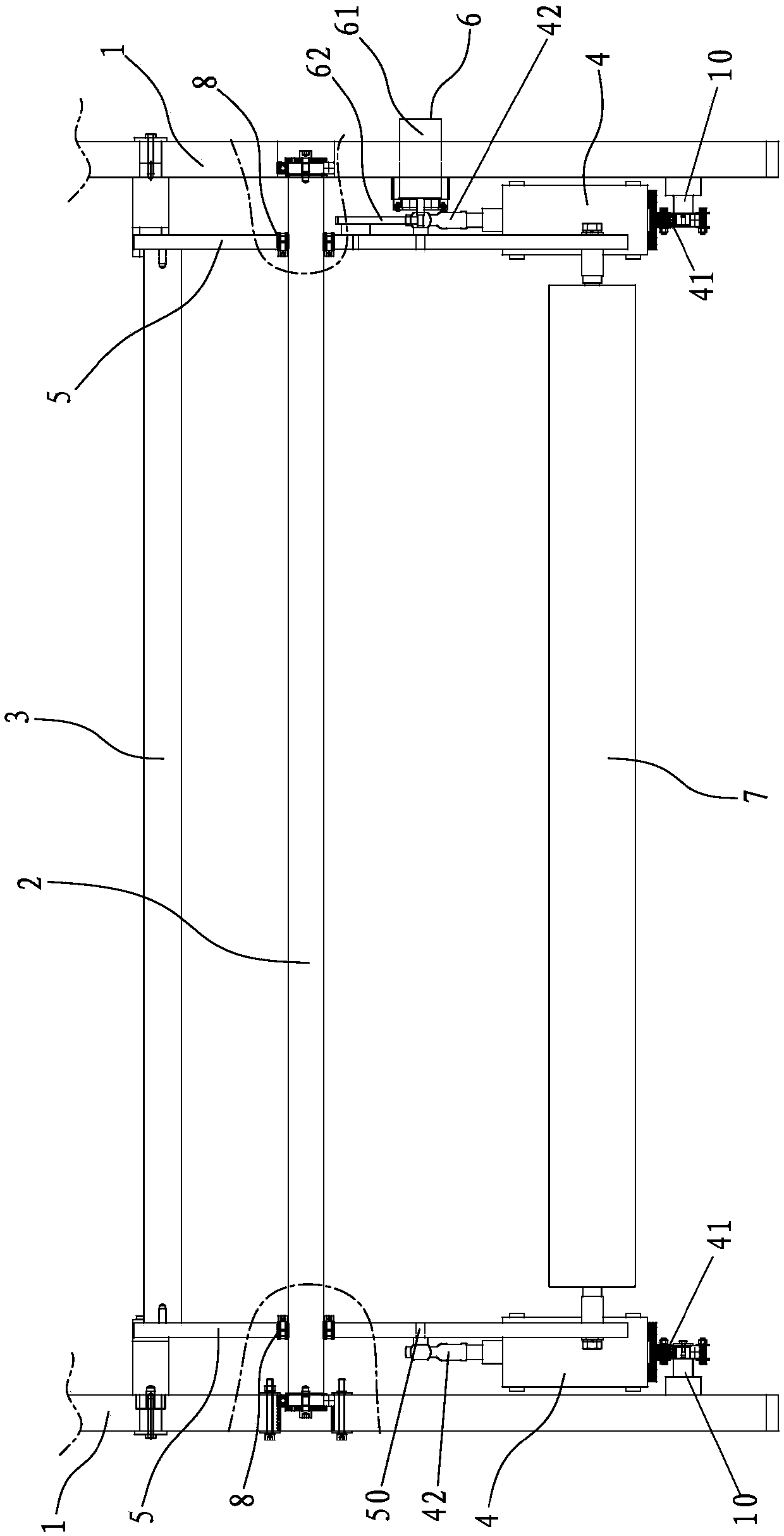 Floating roll device for photogravure press