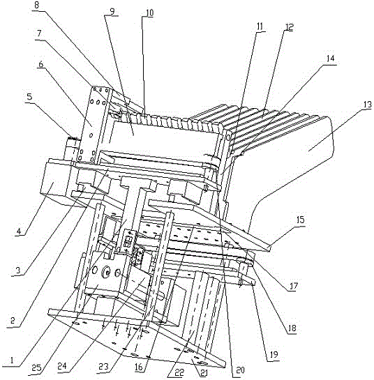 Blood collecting tube automatic falling and conveying device
