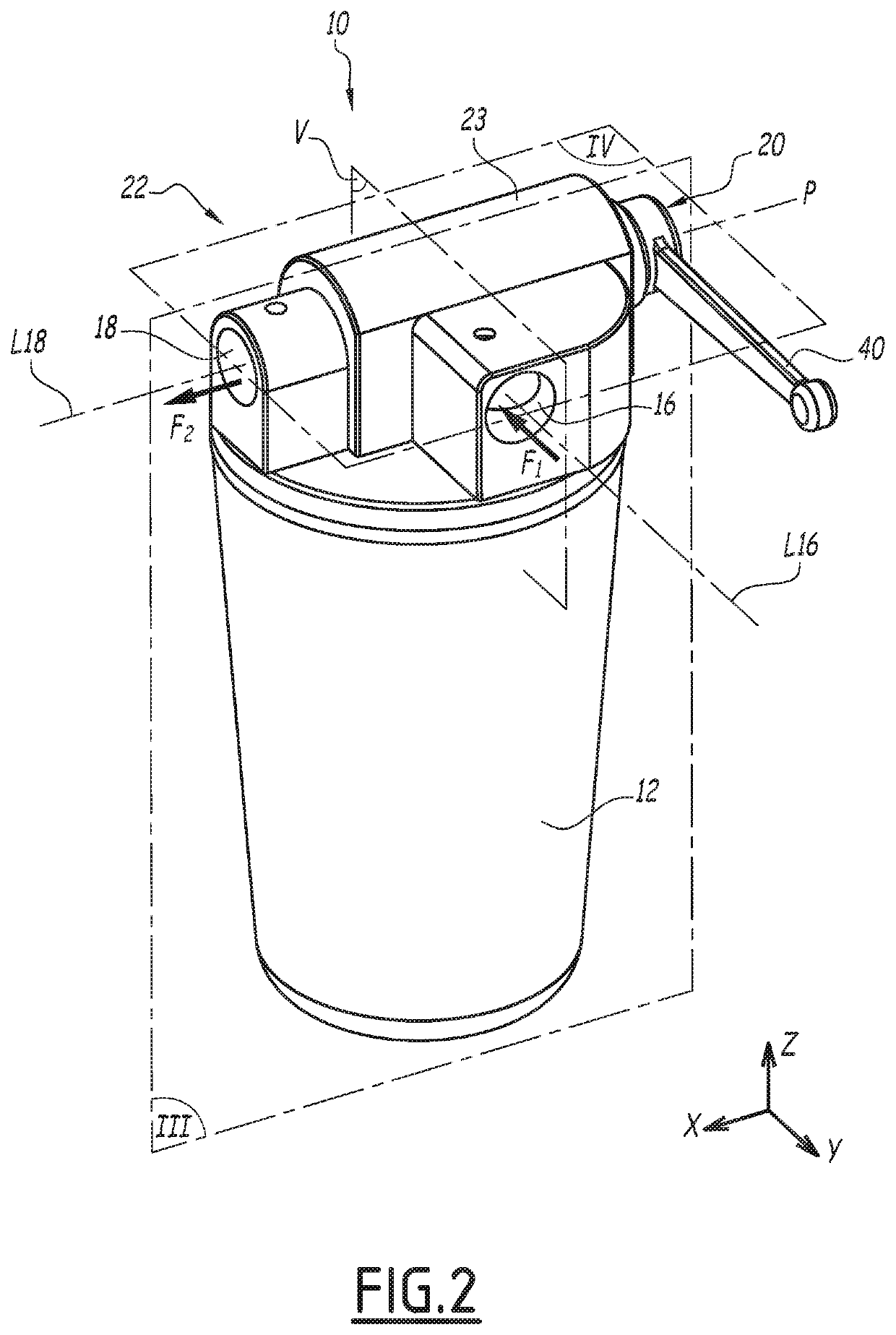 Filter for liquid or viscous product and spraying installation including such a filter