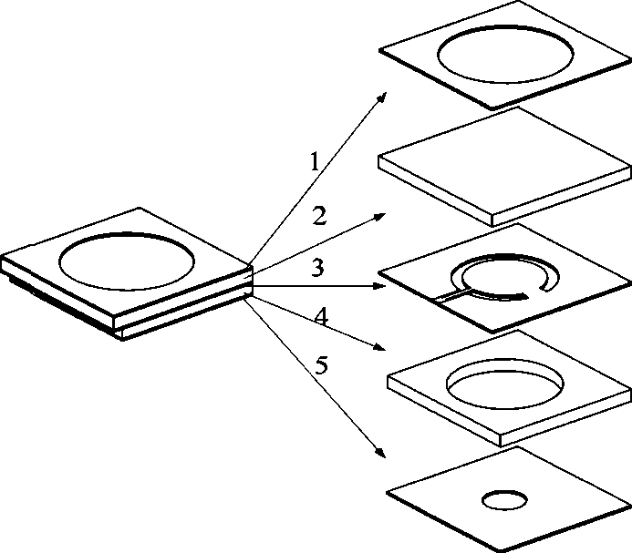 Multi-layer three-dimension suspending unidirectional broadband circle polarized millimeter wave plane gap antenna