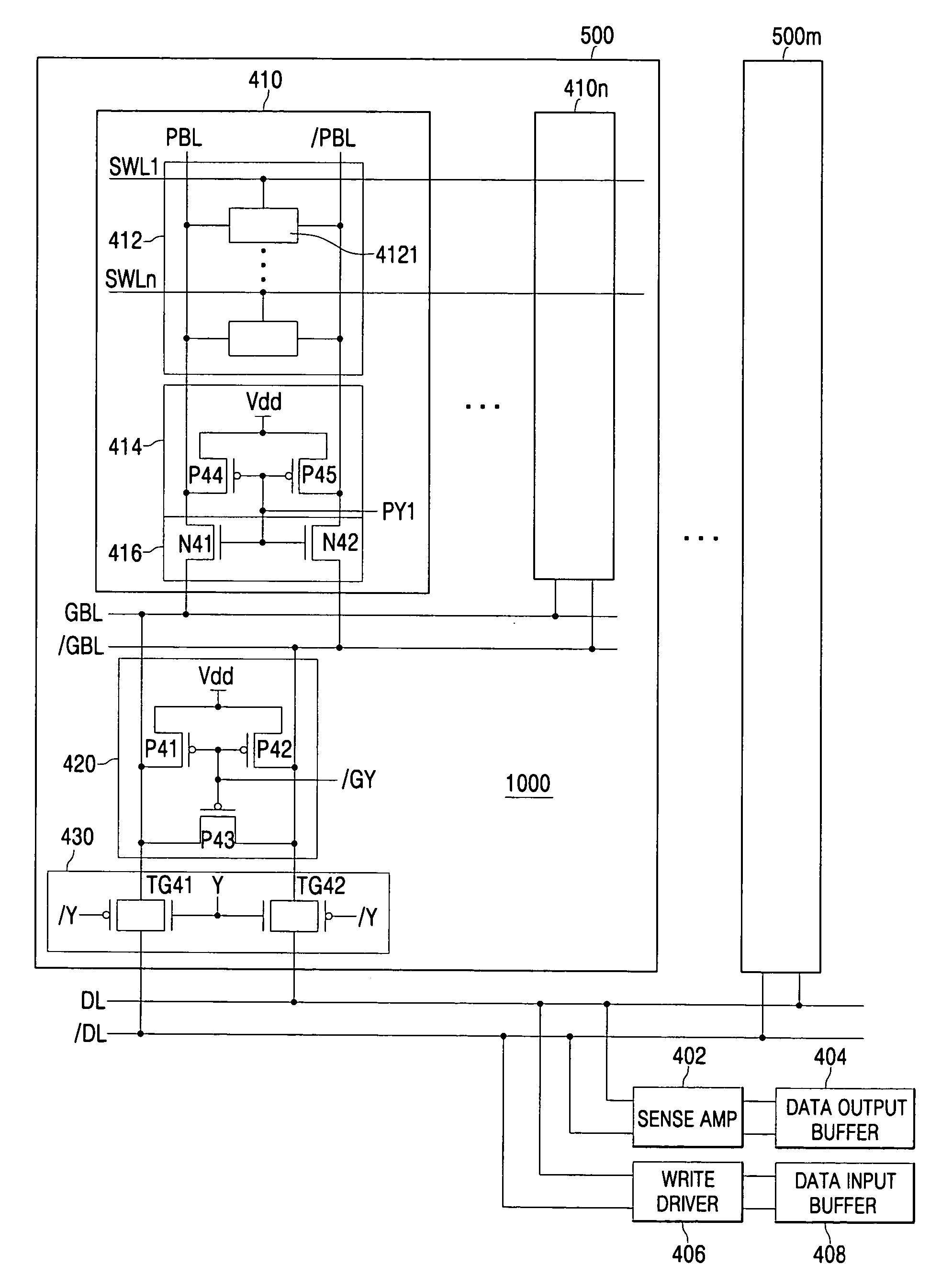 Integrated circuit memory devices having hierarchical bit line selection circuits therein