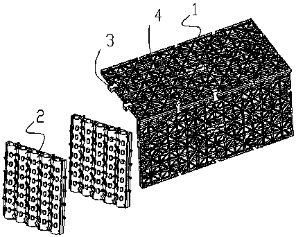 A high-efficiency combined rainwater collection module and its pre-embedded construction method