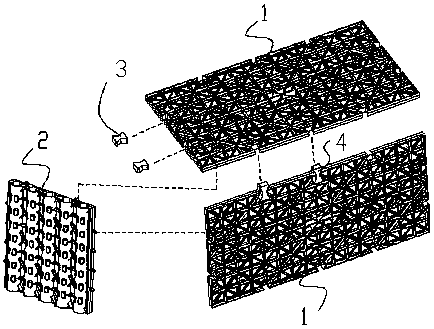 A high-efficiency combined rainwater collection module and its pre-embedded construction method