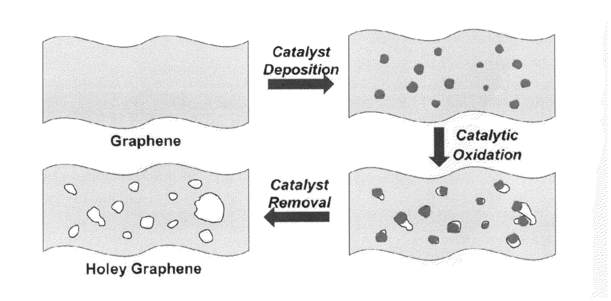 Bulk preparation of holey graphene via controlled catalytic oxidation
