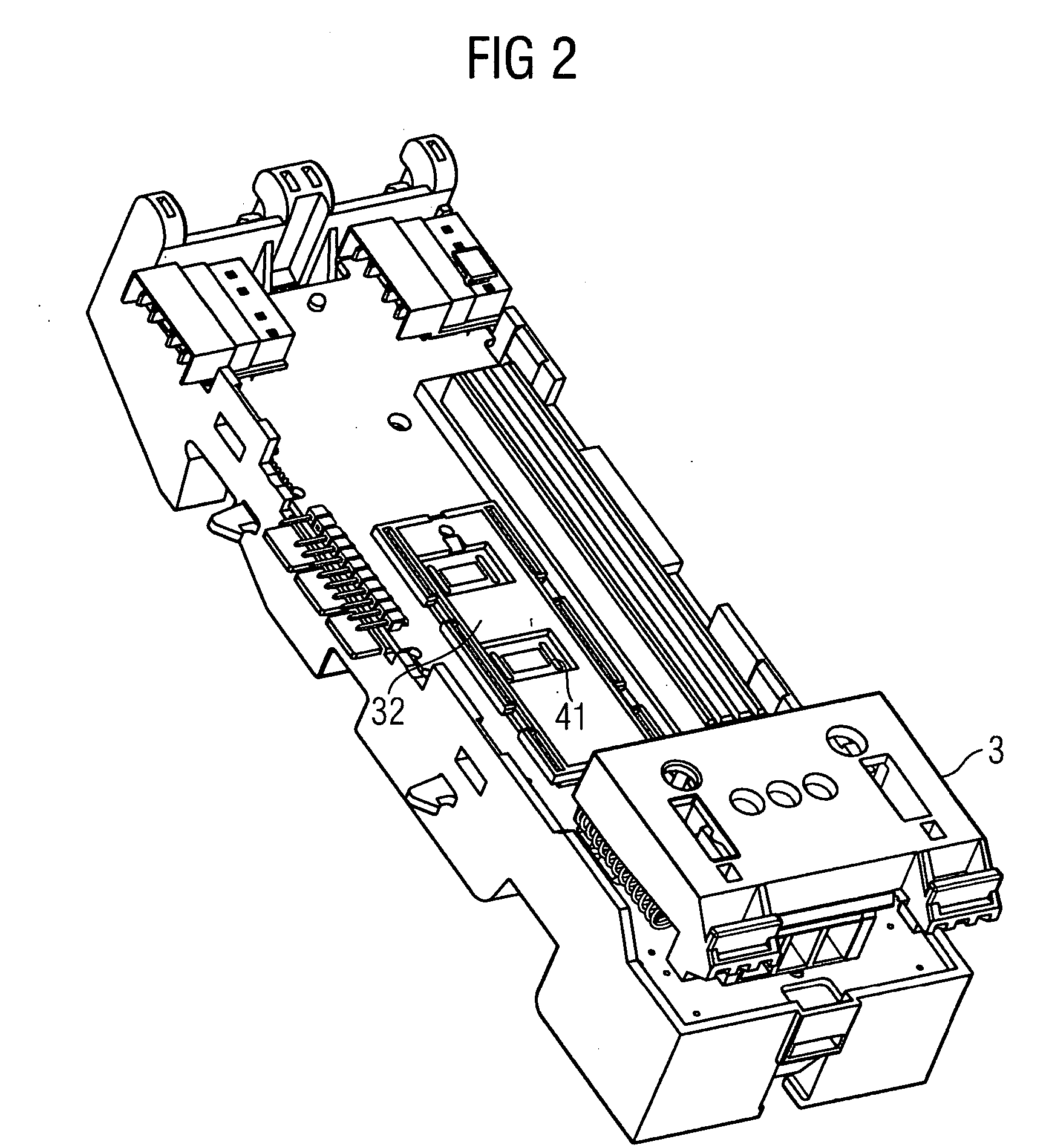 Retention of replaceable subassemblies, with automatic forced disconnection