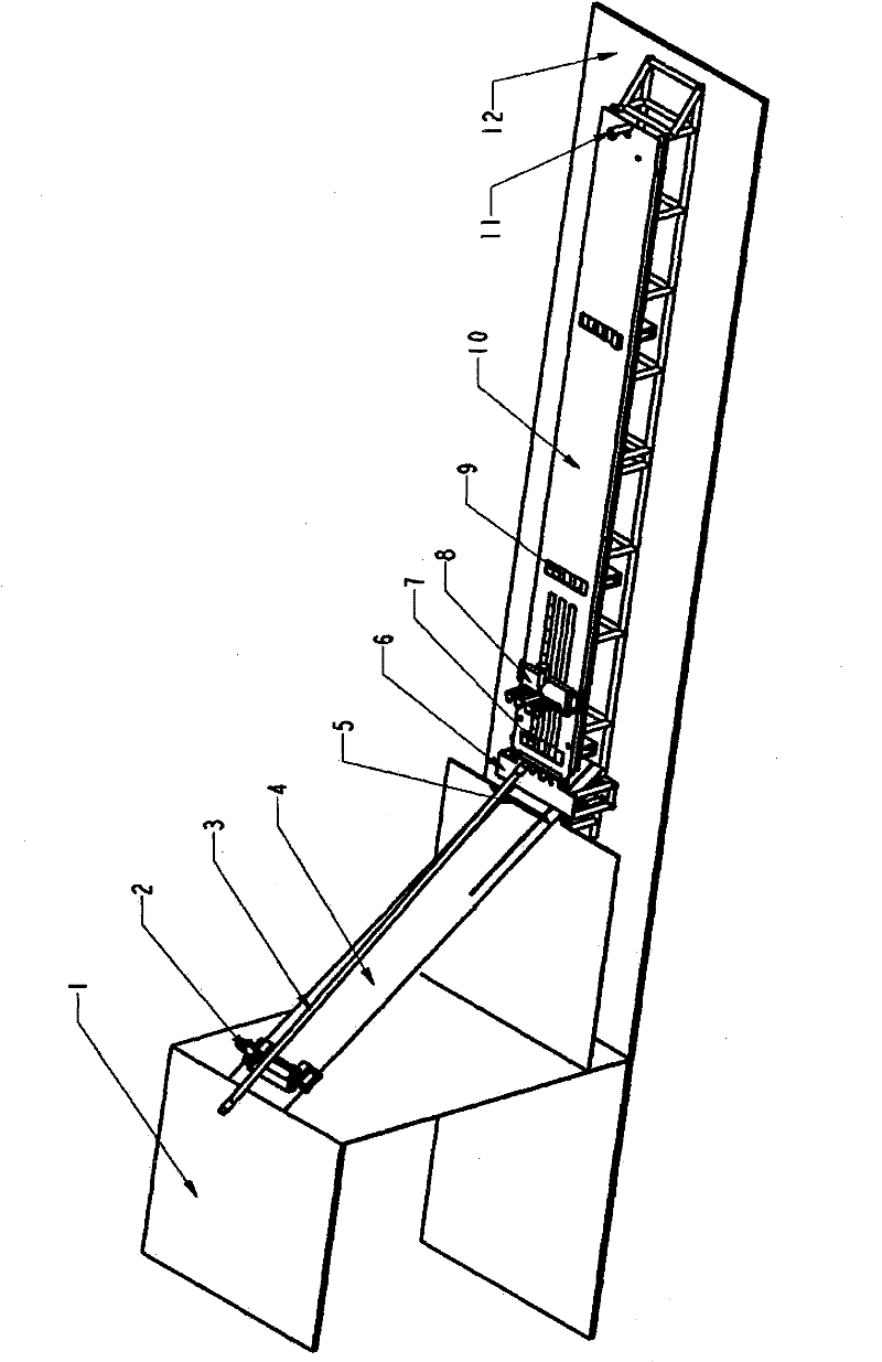 Automatic operation device of upper drill floor and lower drill floor of drill rod