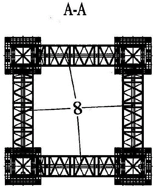 Hydraulic compound crane and its installation method