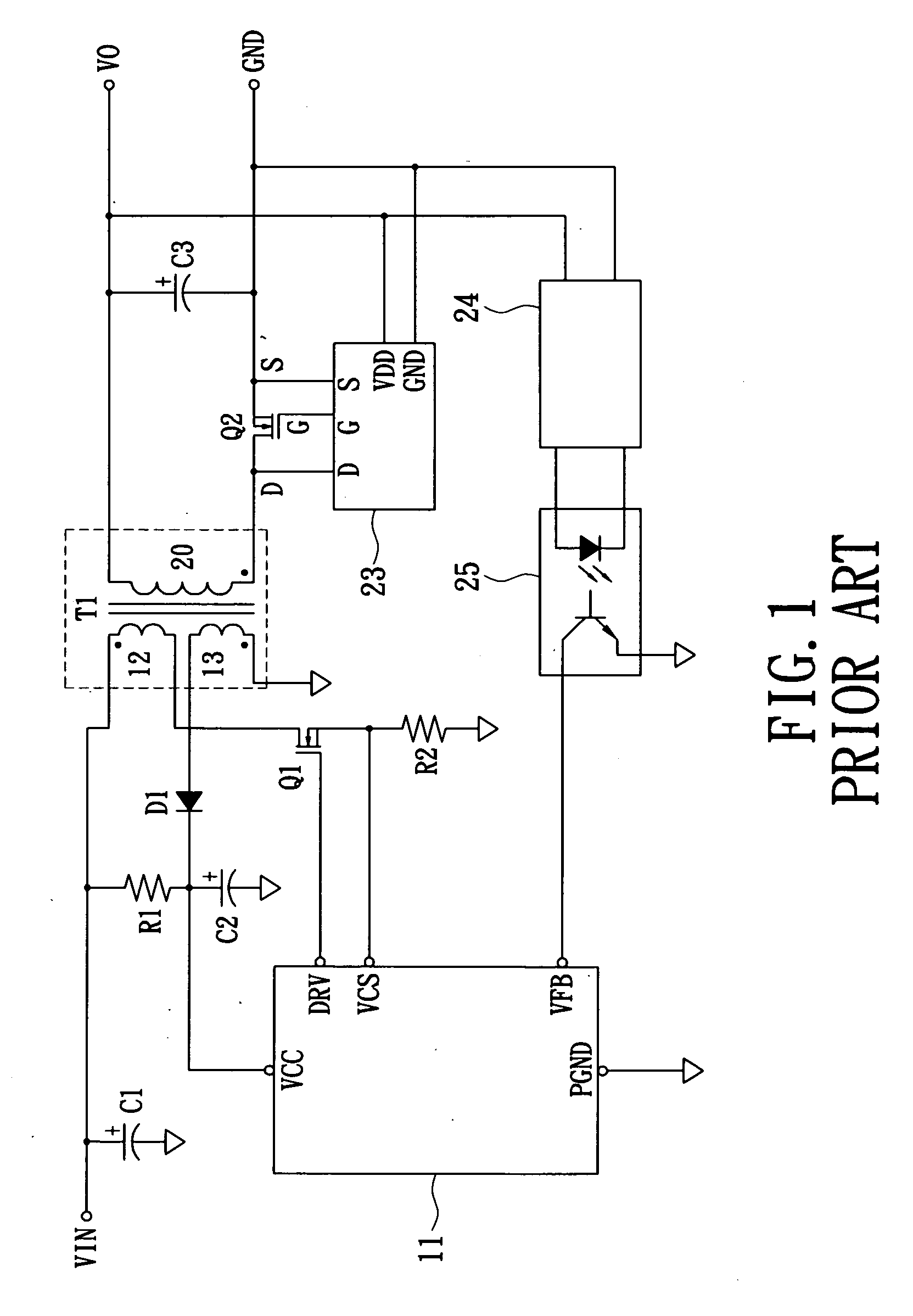 Three-pin integrated synchronous rectifier and a flyback synchronous rectifying circuit