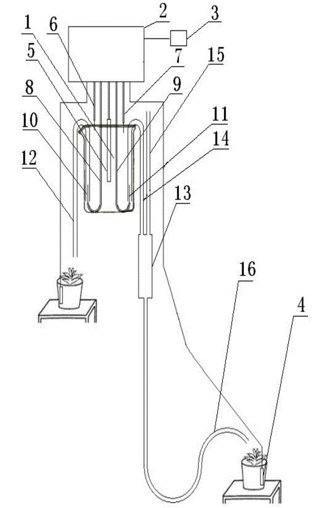 Automatic plant watering device and watering method