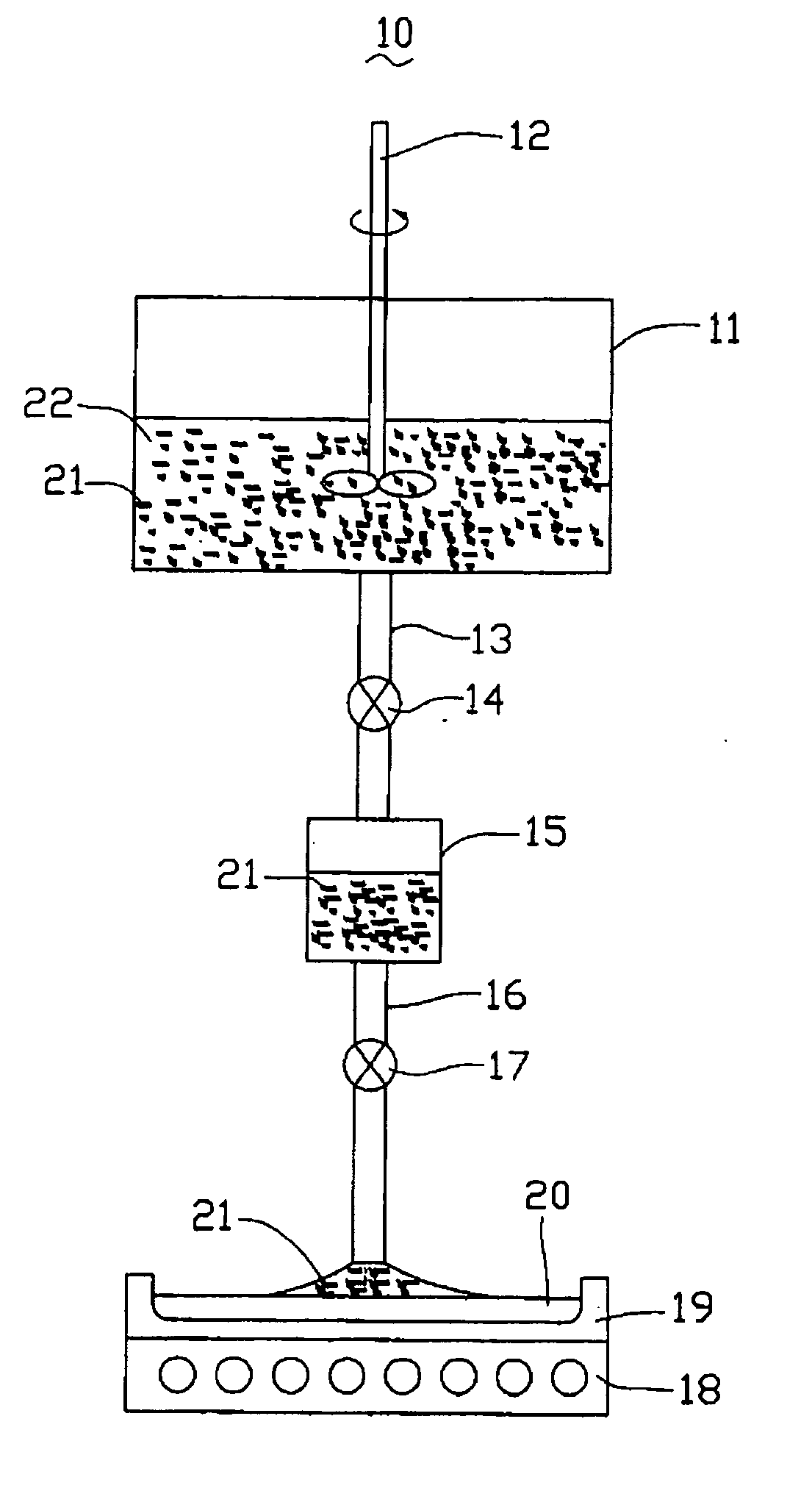 Method and apparatus for dispersing small particles in a matrix