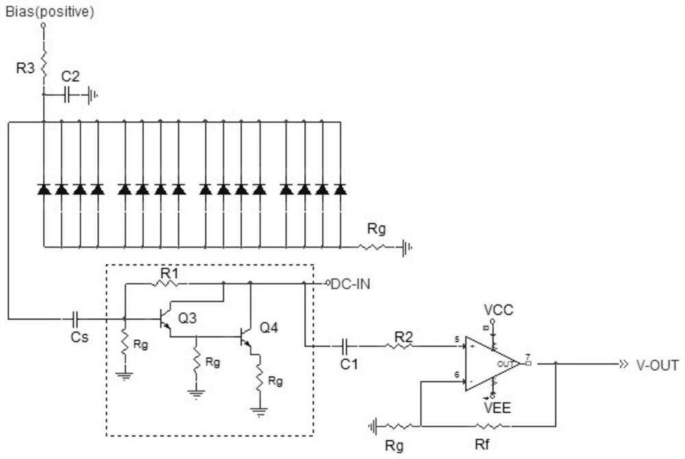 Readout circuit and detector of a pet detector