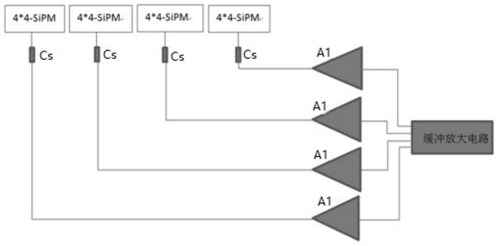 Readout circuit and detector of a pet detector