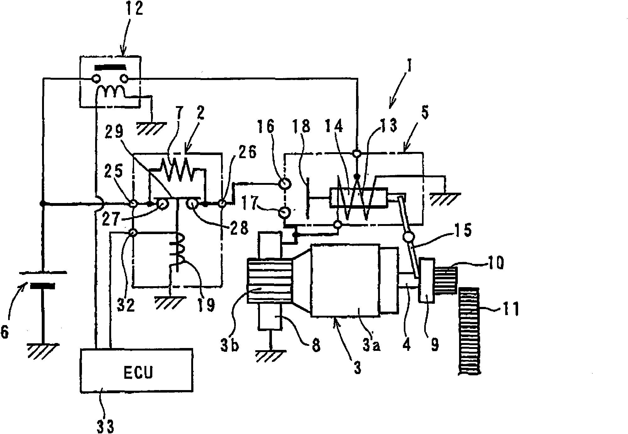 Electromagnetic switch with enhanced stability in operation