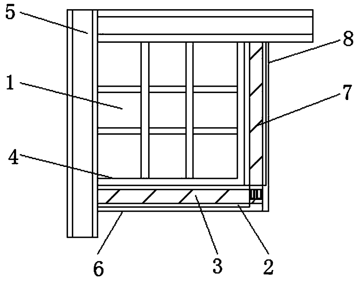 Construction technology of shower water baffle bar at pipe duct well position