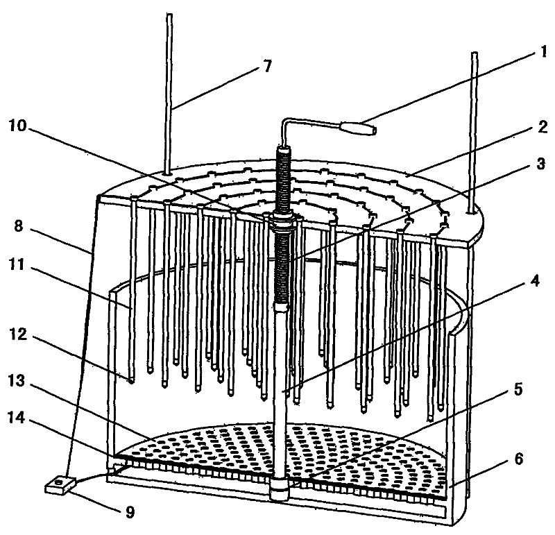 Movable-electrode electro-osmosis dewatering device for dewatering urban sewage sludge