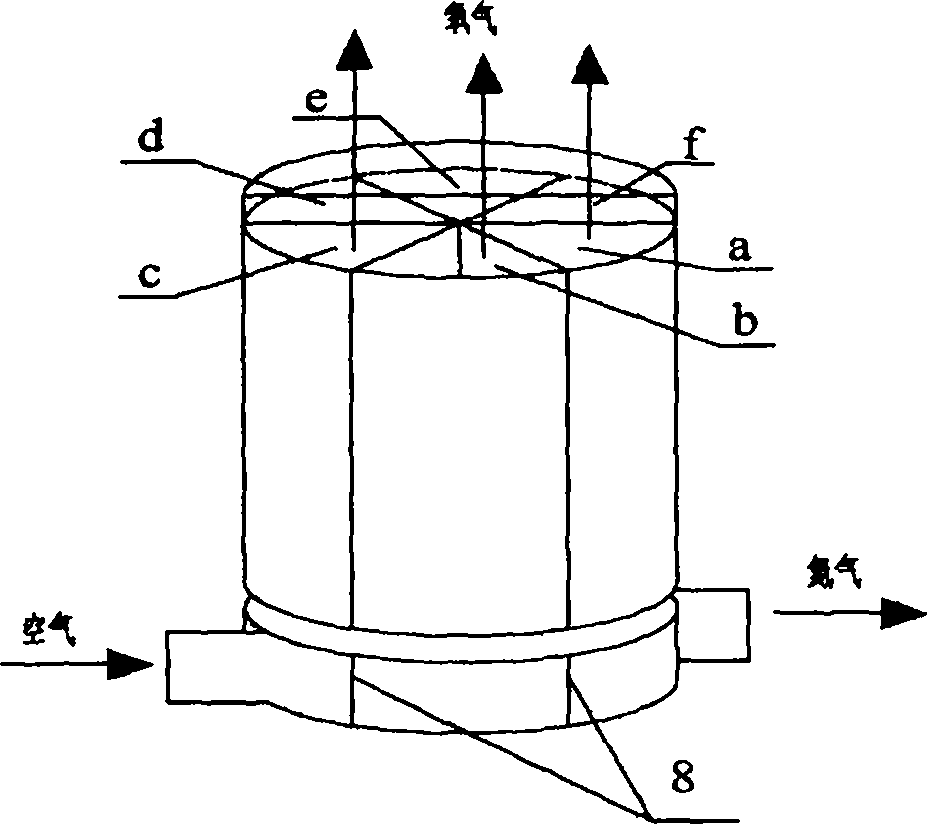 Continuous oxygen generator with integrated molecular sieve adsorption tower