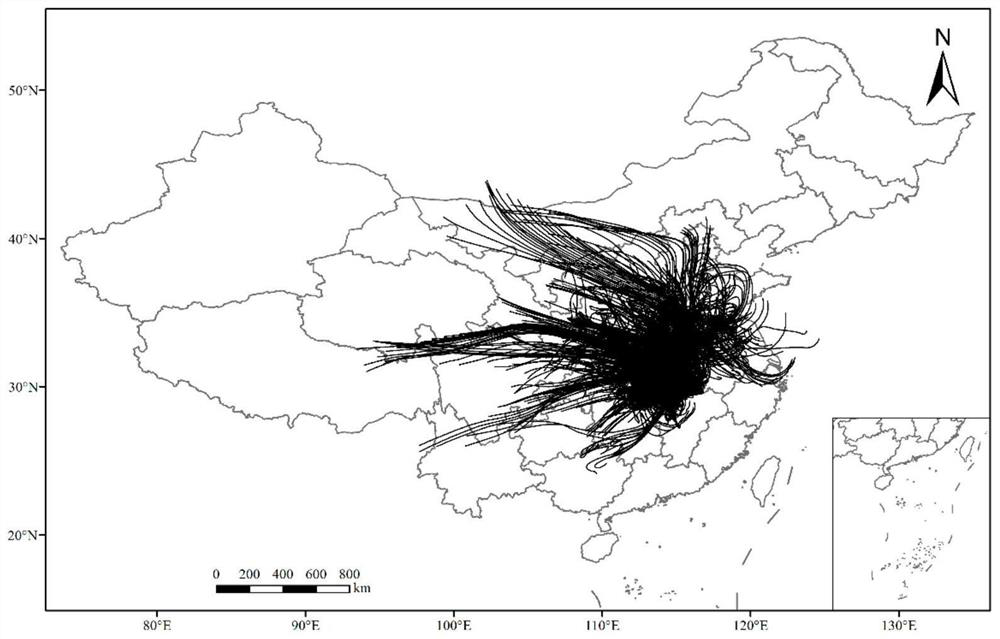 Atmospheric pollution potential source region identification method based on pollution process typing