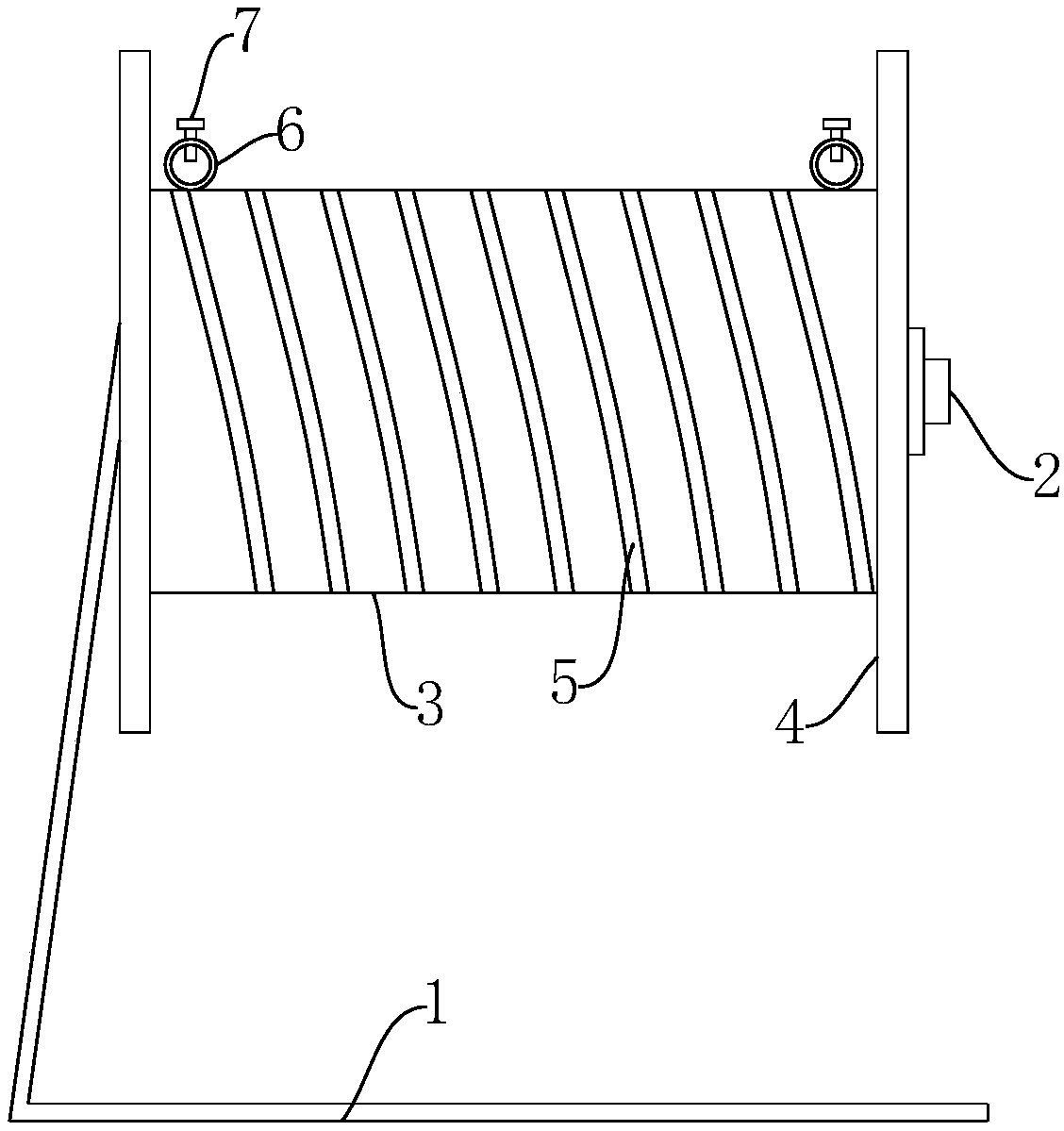 Power line deploying and retracting rack