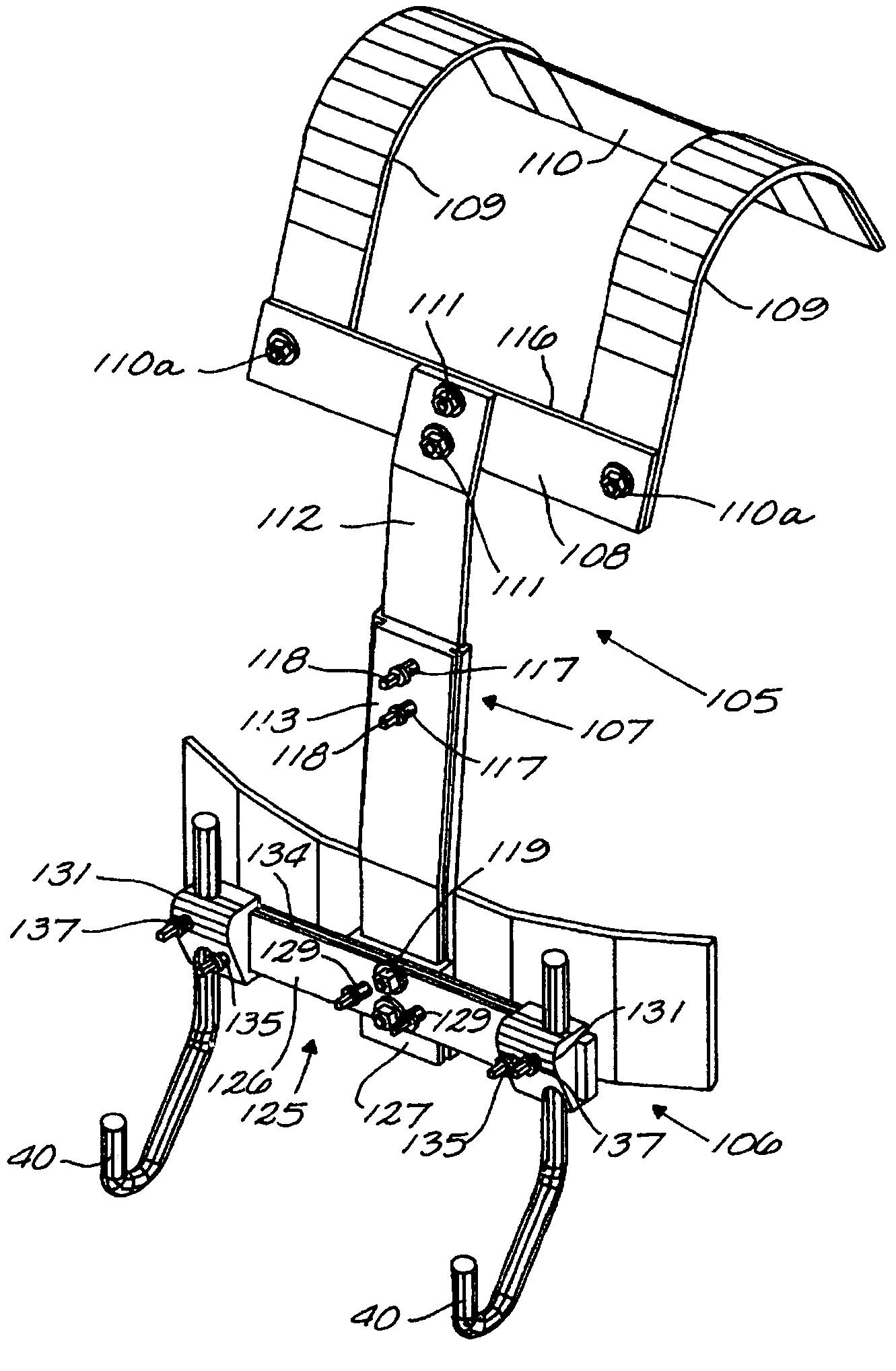 Carrier assembly for percussion instruments