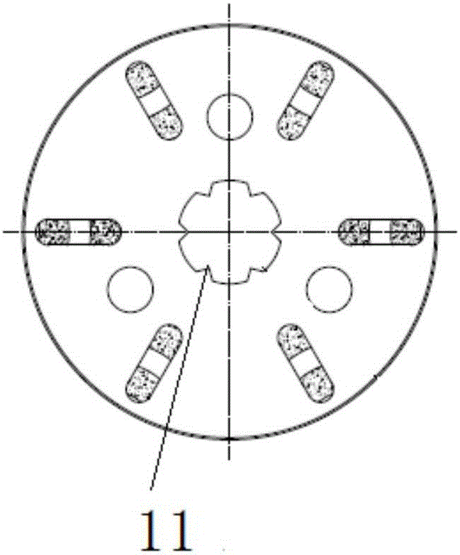 Connecting structure of main shaft and rotor and integrated rolling rotor compressor
