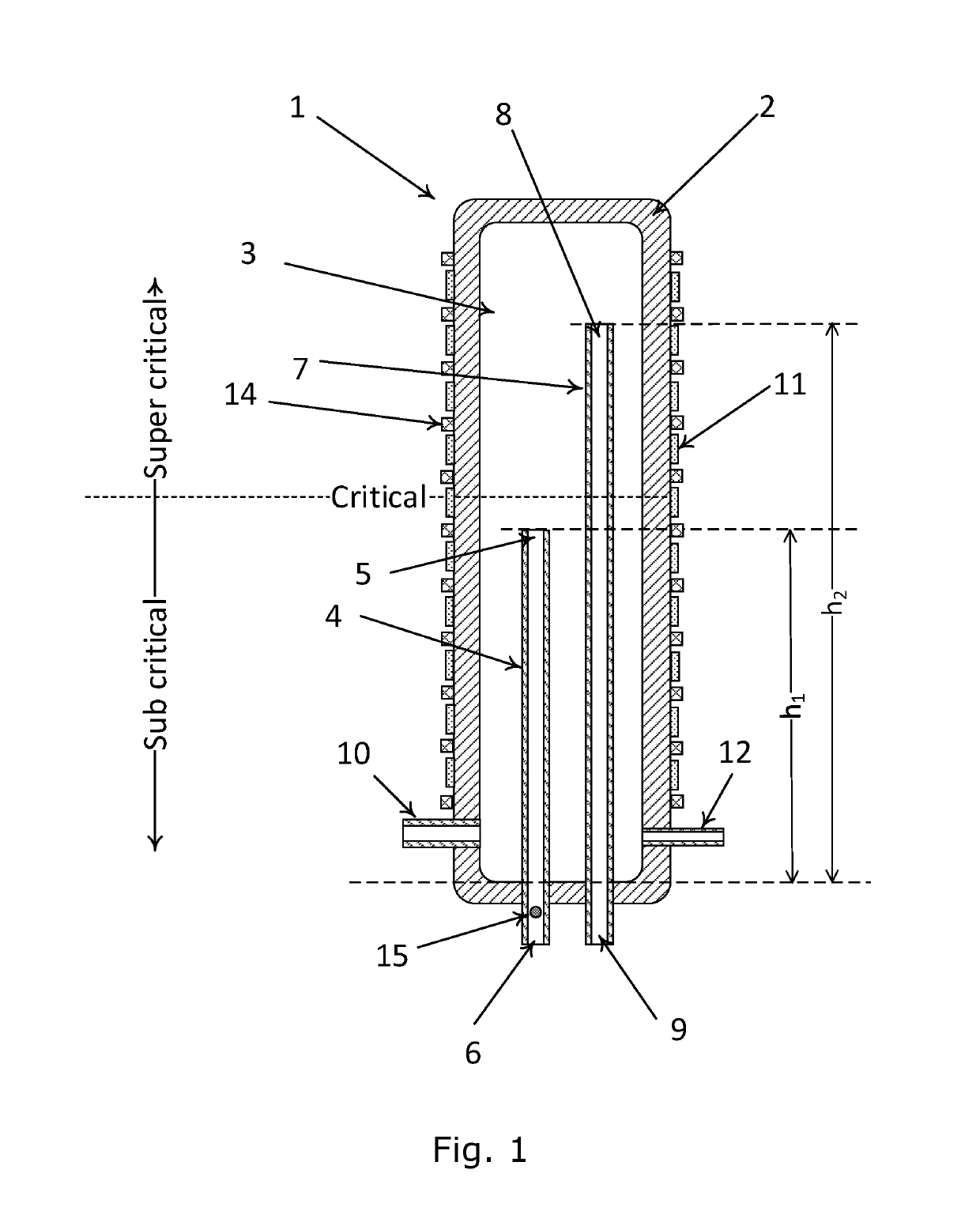 Supercritical water oxidation reactor and process