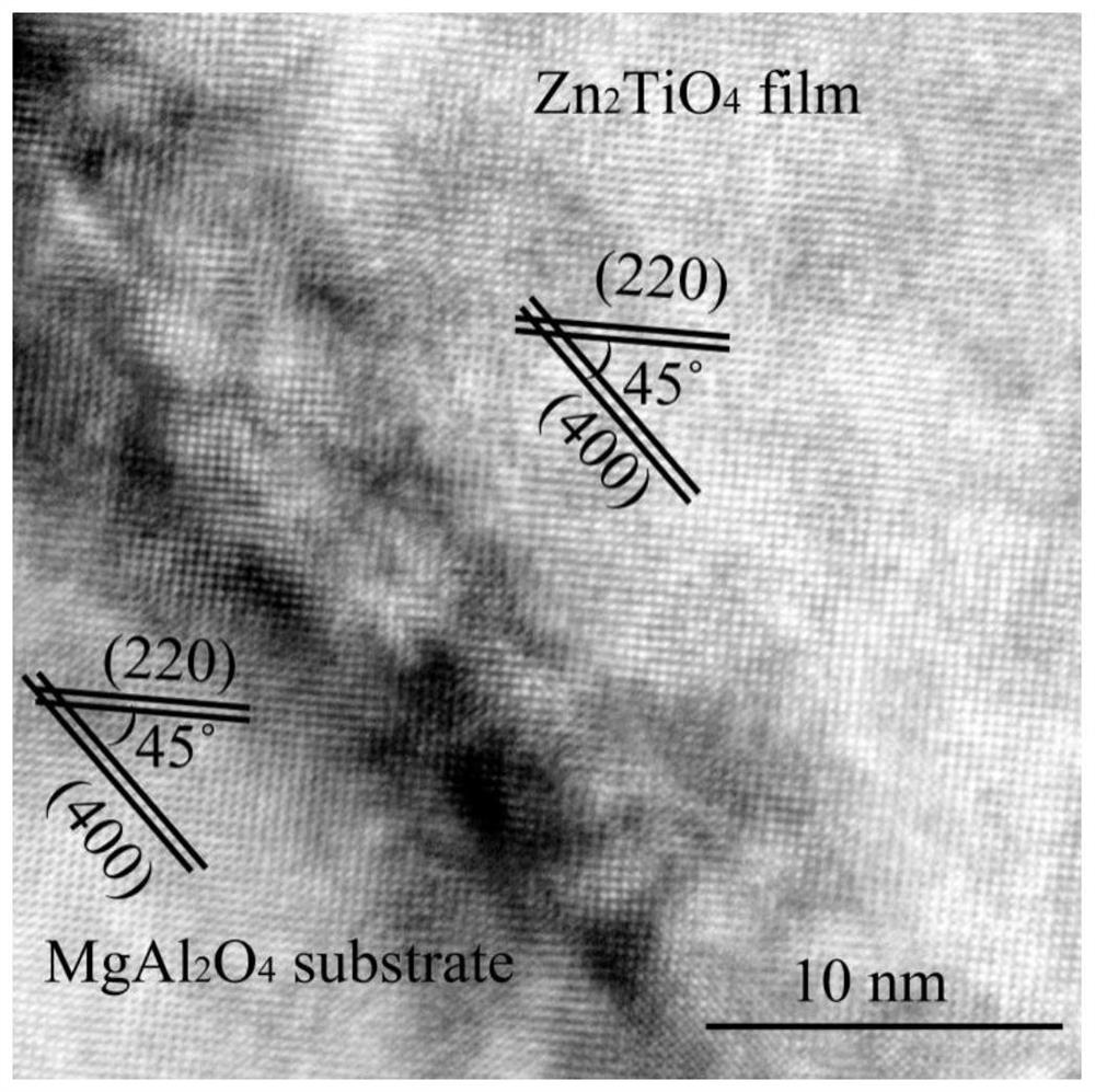 Zinc orthotitanate single crystal film and preparation method thereof