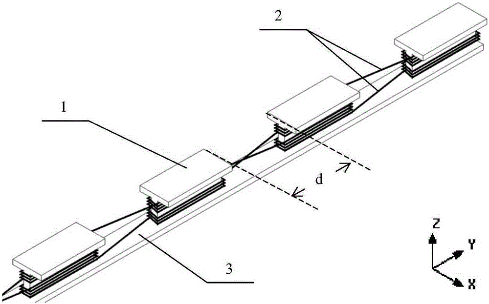 Magnetic pole winding type T-shaped power supply track applied to wireless power supply of electric cars