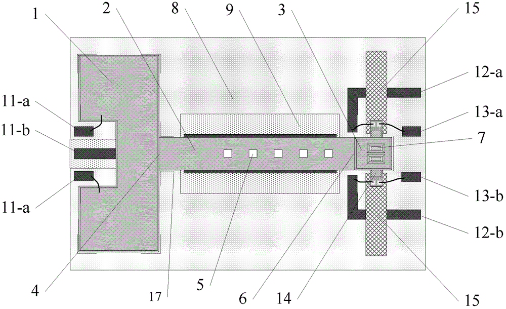 Uniaxially electrostatic-driven sensor for weak magnetic field measurement